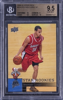 2009-10 Upper Deck #234 Stephen Curry Rookie Card SP - BGS GEM MINT 9.5